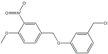 4-[3-(chloromethyl)phenoxymethyl]-1-methoxy-2-nitrobenzene 结构式