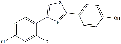 4-[4-(2,4-dichlorophenyl)-1,3-thiazol-2-yl]phenol 结构式