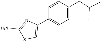 4-[4-(2-methylpropyl)phenyl]-1,3-thiazol-2-amine 结构式