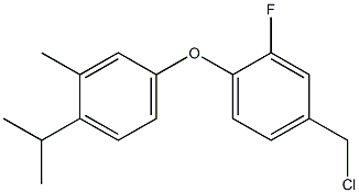 4-[4-(chloromethyl)-2-fluorophenoxy]-2-methyl-1-(propan-2-yl)benzene 结构式