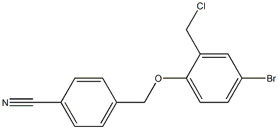 4-[4-bromo-2-(chloromethyl)phenoxymethyl]benzonitrile 结构式