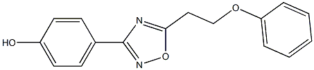 4-[5-(2-phenoxyethyl)-1,2,4-oxadiazol-3-yl]phenol 结构式