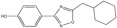 4-[5-(cyclohexylmethyl)-1,2,4-oxadiazol-3-yl]phenol 结构式