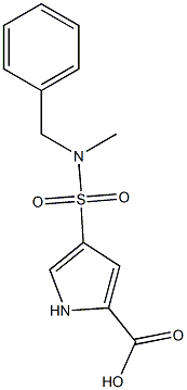 4-[benzyl(methyl)sulfamoyl]-1H-pyrrole-2-carboxylic acid 结构式