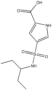 4-{[(1-ethylpropyl)amino]sulfonyl}-1H-pyrrole-2-carboxylic acid 结构式