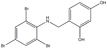 4-{[(2,4,6-tribromophenyl)amino]methyl}benzene-1,3-diol 结构式