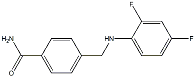 4-{[(2,4-difluorophenyl)amino]methyl}benzamide 结构式