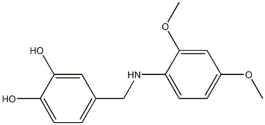 4-{[(2,4-dimethoxyphenyl)amino]methyl}benzene-1,2-diol 结构式