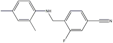 4-{[(2,4-dimethylphenyl)amino]methyl}-3-fluorobenzonitrile 结构式