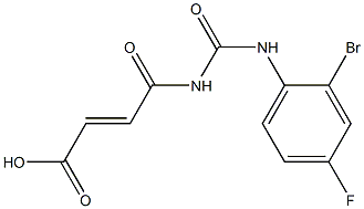 4-{[(2-bromo-4-fluorophenyl)carbamoyl]amino}-4-oxobut-2-enoic acid 结构式