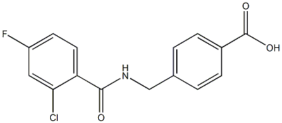 4-{[(2-chloro-4-fluorophenyl)formamido]methyl}benzoic acid 结构式