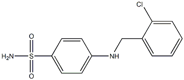 4-{[(2-chlorophenyl)methyl]amino}benzene-1-sulfonamide 结构式