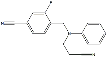 4-{[(2-cyanoethyl)(phenyl)amino]methyl}-3-fluorobenzonitrile 结构式