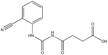 4-{[(2-cyanophenyl)carbamoyl]amino}-4-oxobutanoic acid 结构式