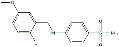 4-{[(2-hydroxy-5-methoxyphenyl)methyl]amino}benzene-1-sulfonamide 结构式