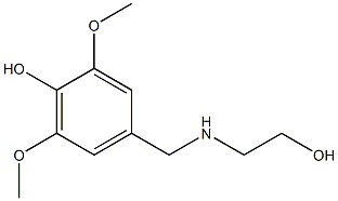 4-{[(2-hydroxyethyl)amino]methyl}-2,6-dimethoxyphenol 结构式