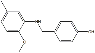 4-{[(2-methoxy-5-methylphenyl)amino]methyl}phenol 结构式