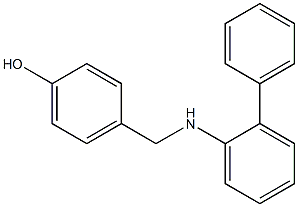 4-{[(2-phenylphenyl)amino]methyl}phenol 结构式
