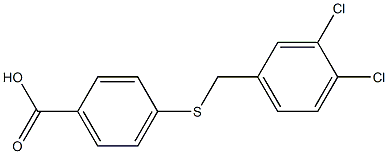 4-{[(3,4-dichlorophenyl)methyl]sulfanyl}benzoic acid 结构式