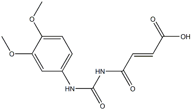 4-{[(3,4-dimethoxyphenyl)carbamoyl]amino}-4-oxobut-2-enoic acid 结构式