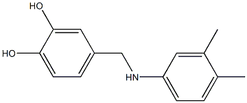 4-{[(3,4-dimethylphenyl)amino]methyl}benzene-1,2-diol 结构式