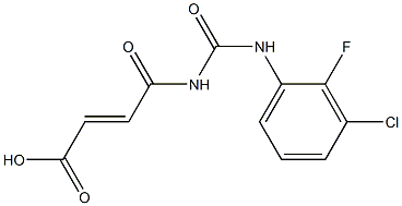 4-{[(3-chloro-2-fluorophenyl)carbamoyl]amino}-4-oxobut-2-enoic acid 结构式