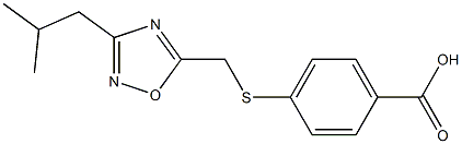 4-{[(3-isobutyl-1,2,4-oxadiazol-5-yl)methyl]thio}benzoic acid 结构式