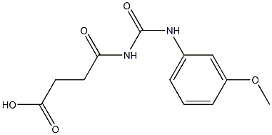 4-{[(3-methoxyphenyl)carbamoyl]amino}-4-oxobutanoic acid 结构式