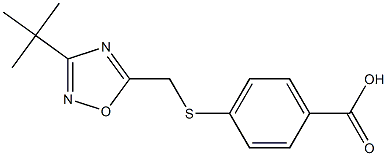 4-{[(3-tert-butyl-1,2,4-oxadiazol-5-yl)methyl]thio}benzoic acid 结构式