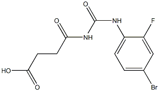 4-{[(4-bromo-2-fluorophenyl)carbamoyl]amino}-4-oxobutanoic acid 结构式