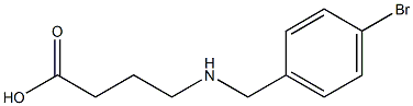 4-{[(4-bromophenyl)methyl]amino}butanoic acid 结构式