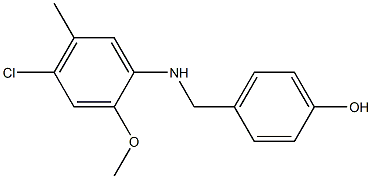 4-{[(4-chloro-2-methoxy-5-methylphenyl)amino]methyl}phenol 结构式