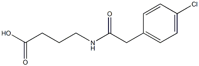 4-{[(4-chlorophenyl)acetyl]amino}butanoic acid 结构式