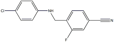 4-{[(4-chlorophenyl)amino]methyl}-3-fluorobenzonitrile 结构式
