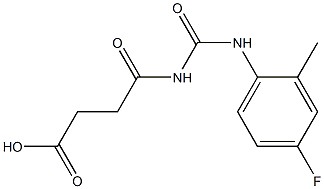 4-{[(4-fluoro-2-methylphenyl)carbamoyl]amino}-4-oxobutanoic acid 结构式