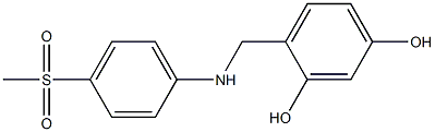 4-{[(4-methanesulfonylphenyl)amino]methyl}benzene-1,3-diol 结构式