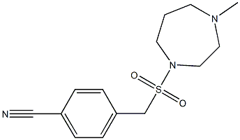 4-{[(4-methyl-1,4-diazepane-1-)sulfonyl]methyl}benzonitrile 结构式