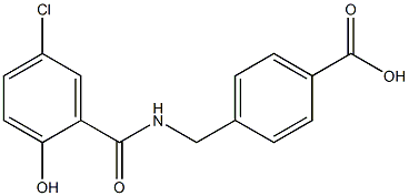 4-{[(5-chloro-2-hydroxyphenyl)formamido]methyl}benzoic acid 结构式