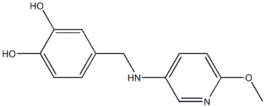 4-{[(6-methoxypyridin-3-yl)amino]methyl}benzene-1,2-diol 结构式