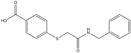 4-{[(benzylcarbamoyl)methyl]sulfanyl}benzoic acid 结构式