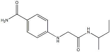 4-{[(butan-2-ylcarbamoyl)methyl]amino}benzamide 结构式