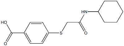 4-{[(cyclohexylcarbamoyl)methyl]sulfanyl}benzoic acid 结构式