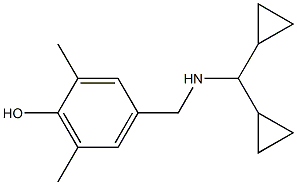 4-{[(dicyclopropylmethyl)amino]methyl}-2,6-dimethylphenol 结构式