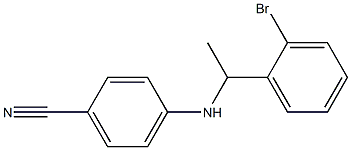 4-{[1-(2-bromophenyl)ethyl]amino}benzonitrile 结构式