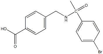 4-{[1-(4-bromophenyl)acetamido]methyl}benzoic acid 结构式