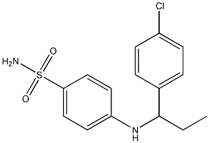 4-{[1-(4-chlorophenyl)propyl]amino}benzene-1-sulfonamide 结构式