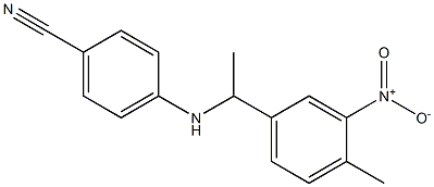 4-{[1-(4-methyl-3-nitrophenyl)ethyl]amino}benzonitrile 结构式
