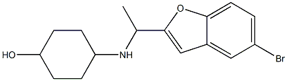 4-{[1-(5-bromo-1-benzofuran-2-yl)ethyl]amino}cyclohexan-1-ol 结构式