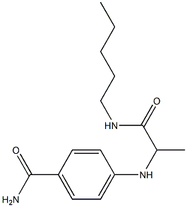 4-{[1-(pentylcarbamoyl)ethyl]amino}benzamide 结构式