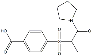 4-{[1-oxo-1-(pyrrolidin-1-yl)propane-2-]sulfonyl}benzoic acid 结构式